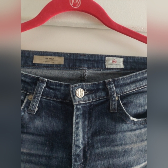 Ag Adriano Goldschmied The Stilt Cigarette Leg Jeans Size 29 Distressed - Picture 3 of 7